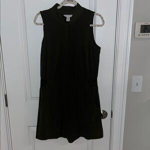 Athleta Green Sleeveless Shorts Romper